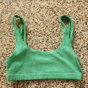 Good American Green Bikini Top